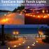 Torches solaires améliorées lumières à flamme vacillante pour éclairage extérieur et décoration de paysage