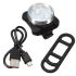 Lumière de Vélo USB Rechargeable HJ-030 3 LED 4 Modes Imperméable Sécurité Cycliste Visibilité Nocturne