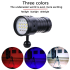 Lampe de Poche de Plongée C16 LED Étanche 80M Torche en Alliage d'Aluminium Éclairage Multicolore Aventures