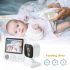 Moniteur vidéo bébé AMB900 2,8 pouces 720P zoom 4X interphone bidirectionnel sécurité à domicile vision nocturne