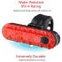 Feu arrière de vélo Rechargeable USB Rouge ultra lumineux Étanche IPX4 Accessoire cyclisme Haute visibilité
