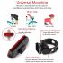 Feu arrière de vélo Rechargeable USB Rouge ultra lumineux Étanche IPX4 Accessoire cyclisme Haute visibilité