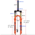 Fourche de VTT Bolany 27,5/29 pouces suspension pneumatique maniabilité optimale pour amateurs de VTT
