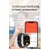 E500 Montre Intelligente Glycémie Homme, Moniteur ECG Tension Artérielle Température Corporelle, IP68 Smartwatch