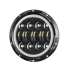 Phare moto LED 7 pouces Harley Jeep Wrangler 75W aluminium moulé étanche IP67 faisceau DRL lumière blanche 6000K