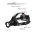 Lampe frontale haute performance XHP70 8000LM avec modes réglables USB étanche IPX5 pour pêche et camping