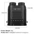 Jumelles DT29 Vision Nocturne 1080P HD 850nm Infrarouge Zoom Numérique 8X Pour Chasse Extérieur Jour Nuit
