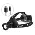 Lampe frontale haute performance XHP70 8000LM avec modes réglables USB étanche IPX5 pour pêche et camping