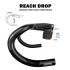 Tolooking TR5500 vélo de route tige en fibre de carbone guidon intégré ultra léger finition noir mat diamètre 28.6 mm