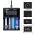 XTAR VC4SL Chargeur de Batterie 18650 21700 USB Type-C QC3.0 Recharge Rapide Ni-MH Lithium Polyvalent