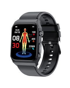 Montre intelligente de glycémie E530 ECG  PPG fréquence cardiaque pression artérielle IP68 montre intelligente étanche