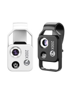 Lentille de microscope à grossissement APEXEL 200X avec lentilles macro de poche à lumière LED mobile CPL pour iPhone Samsung tous les smartphones