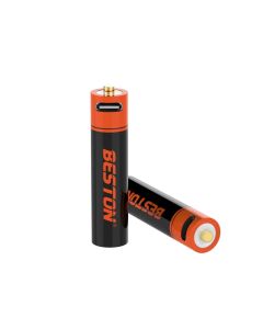 Batterie au lithium Beston AA 1,5 V 3500 mWh 14500 piles Li-ion rechargeables USB (1 paire)