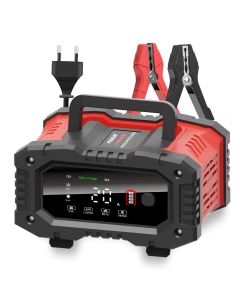 FOXSUR 20A chargeur de batterie de voiture Portable 12 V-24 V moto camion AGM LiFePO4 Batteries au plomb entretien de réparation automatique