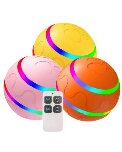 Jouet interactif pour chien Wicked LED Ball pour chiens de chat d&#39;intérieur Télécommande rechargeable USB activée par le mouvement