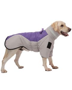 Hiver grand chien vêtements imperméable grand chien veste gilet avec col haut chaud chien manteau vêtements pour bouledogue français lévrier