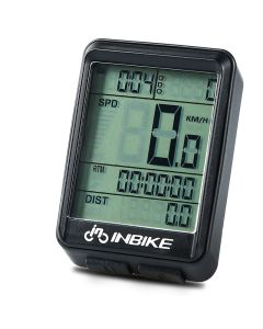 INBIKE ordinateur de vélo étanche sans fil et filaire vtt vélo odomètre chronomètre compteur de vitesse montre LED taux numérique