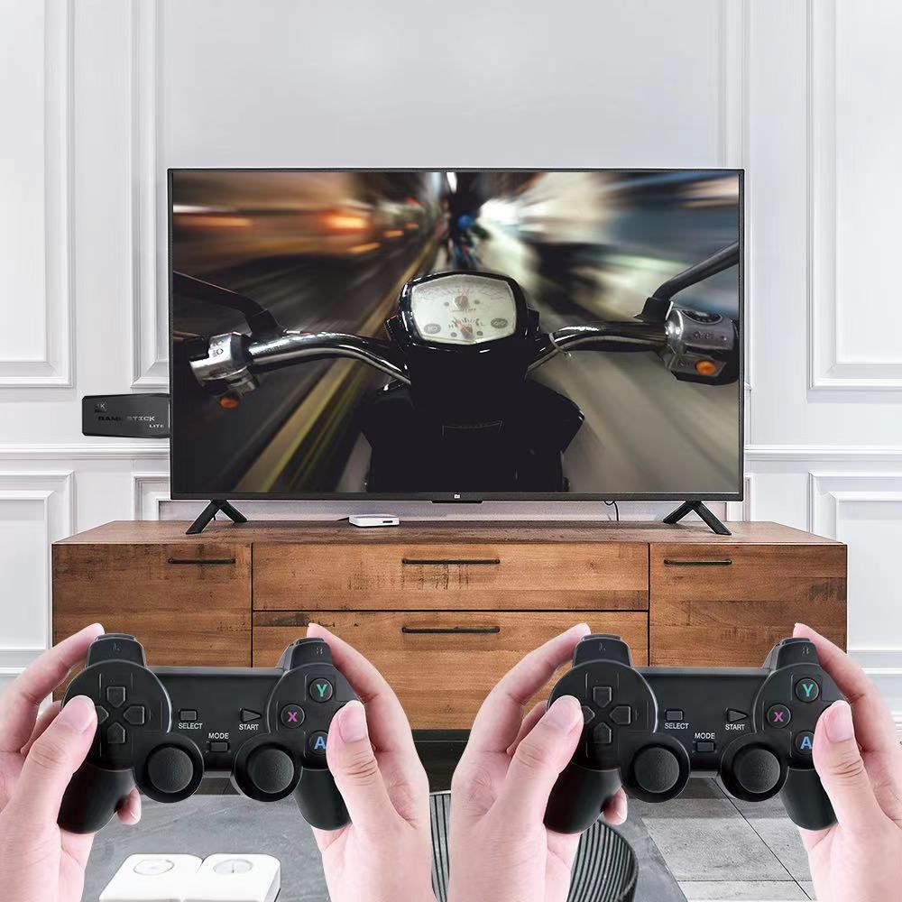 Console de jeux rétro 2.4G double manette sans fil 10 000 jeux 64 Go PS1 GBA Classiques 4K Cadeau de Noël