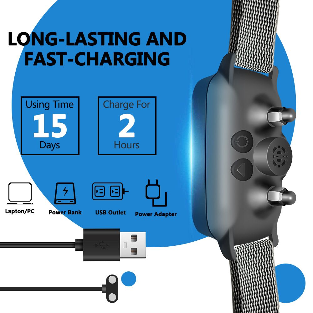 Collier d'Entraînement Ultrasonique Dispositif Anti-aboiement pour Chien Léger Solution d'Entraînement Innovante