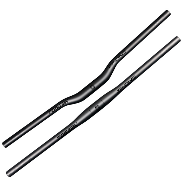 Guidon TOLOOKING ZF-ONE Vélo en Fibre de Carbone 31.8mm Noir Mat Largeur 580-760mm Haute Qualité Cyclisme