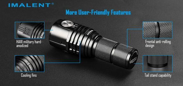 IMALENT MS03 XHP70 Lampe de poche EDC 13000 lumens avec faisceau de 324 mètres, léger et durable pour l'aventure en plein air