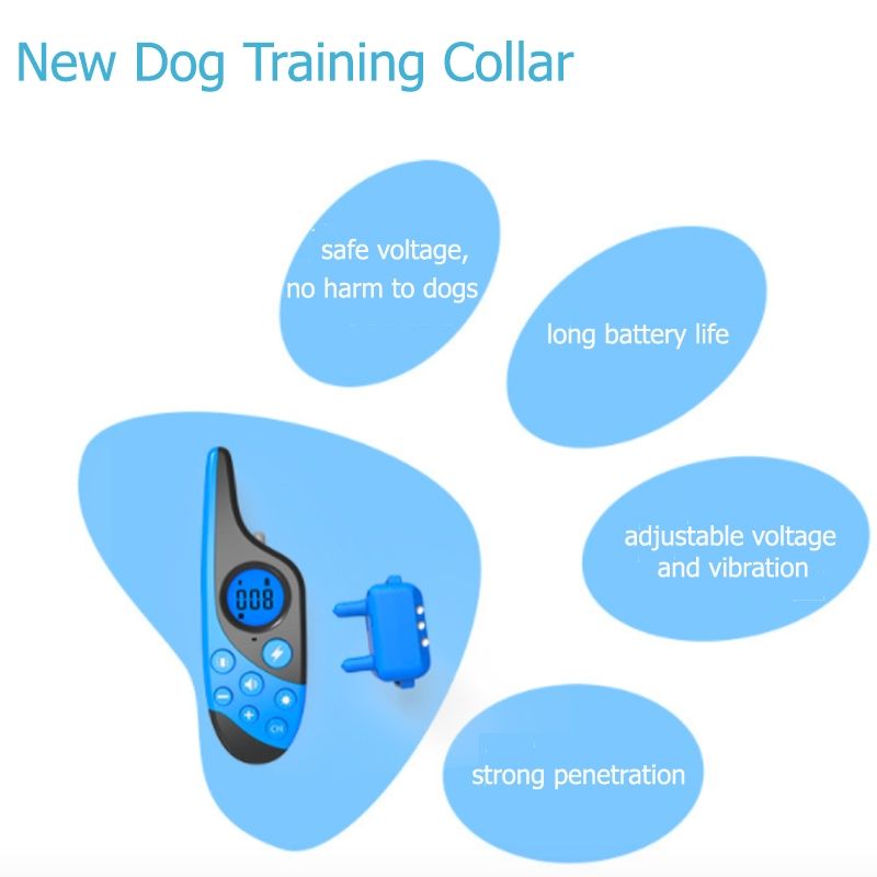 Collier de dressage électrique pour chien 2021 avec télécommande 500m, étanche, rechargeable, écran LCD, obéissance