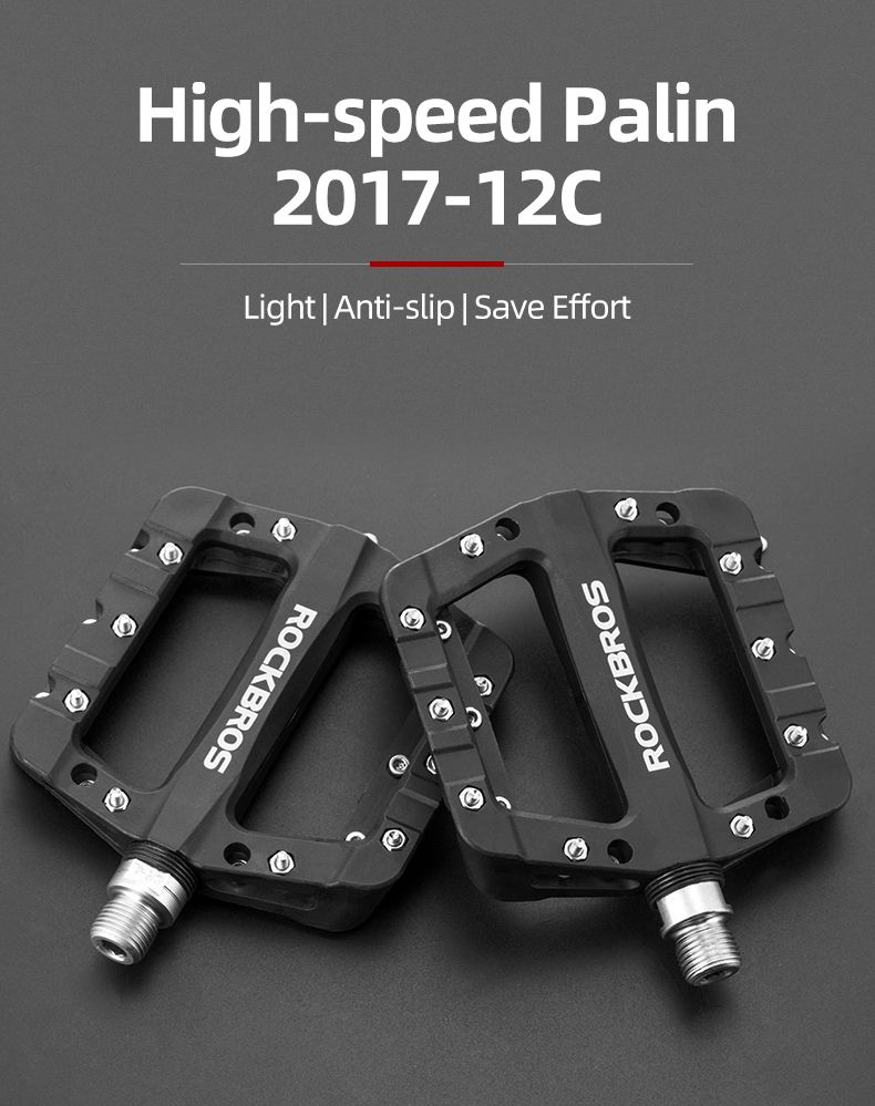 ROCKBROS Pédales de vélo ultralégères à roulements étanches, nylon durable, composants VTT de haute qualité