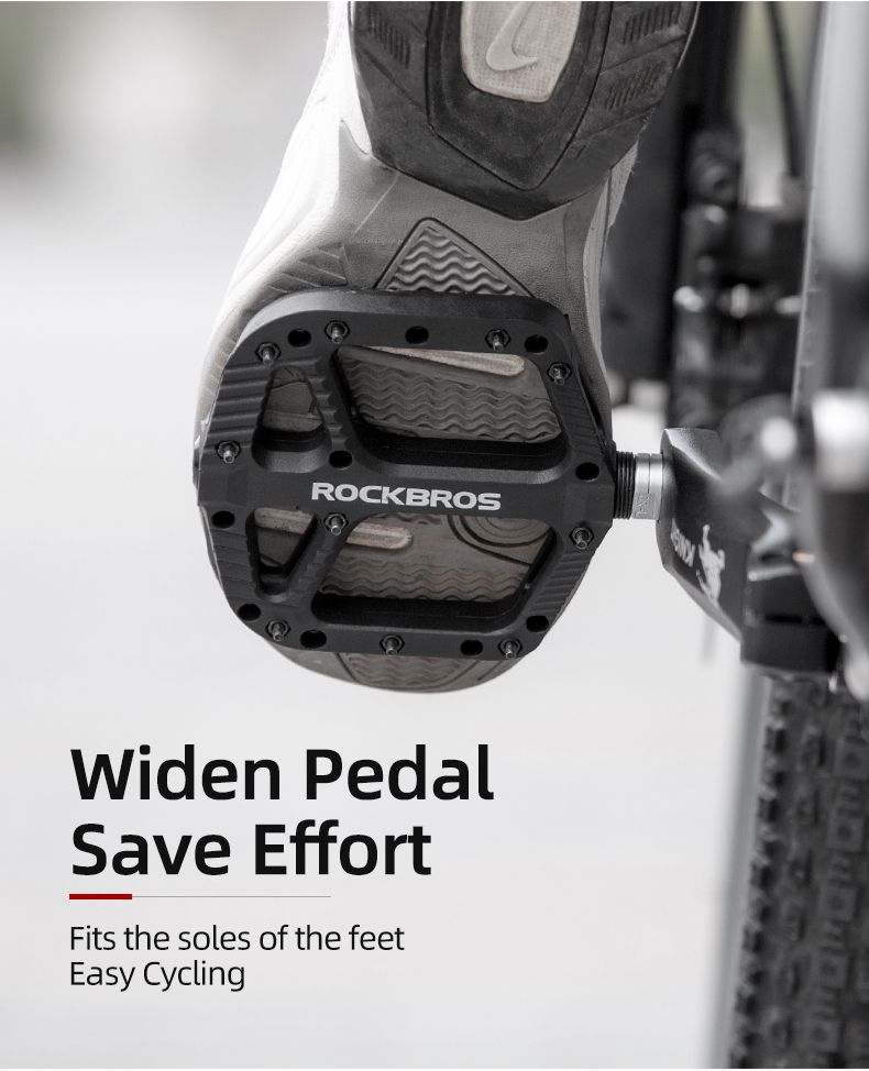 ROCKBROS Pédales de vélo ultralégères à roulements étanches, nylon durable, composants VTT de haute qualité