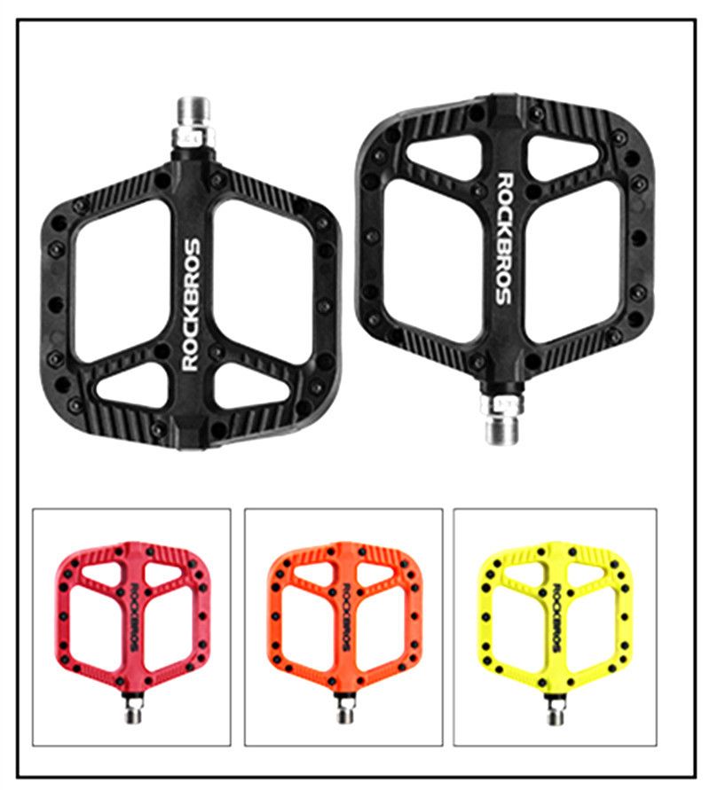 ROCKBROS Pédales de vélo ultralégères à roulements étanches, nylon durable, composants VTT de haute qualité