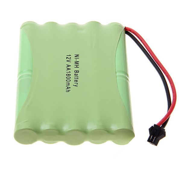 Batterie 12V AA 1800mAh Ni-MH à grande fiche SM, écologique, haute capacité, rechargeable pour avions modèles