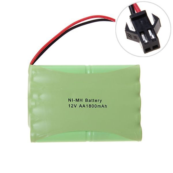 Batterie 12V AA 1800mAh Ni-MH à grande fiche SM, écologique, haute capacité, rechargeable pour avions modèles
