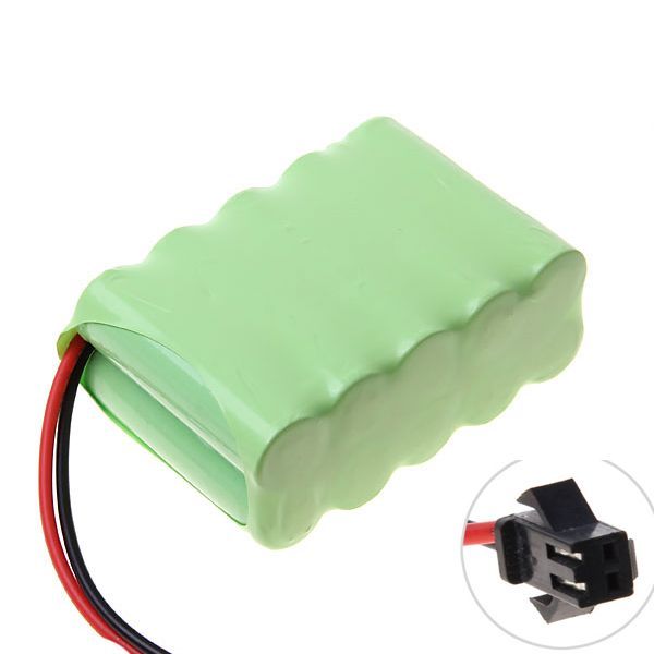 Bloc-batterie rechargeable Ni-MH 12V AA 1800mAh avec prise SM, écologique, haute capacité de performance pour jouets et gadgets.