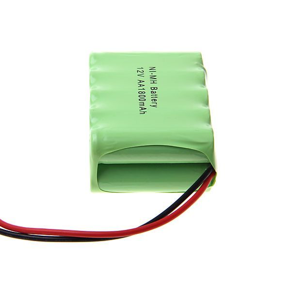 Bloc-batterie rechargeable Ni-MH 12V AA 1800mAh avec prise SM, écologique, haute capacité de performance pour jouets et gadgets.