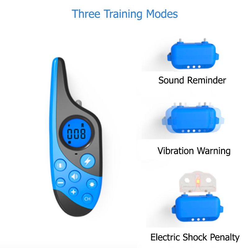 Collier de dressage électrique pour chien 2021 avec télécommande 500m, étanche, rechargeable, écran LCD, obéissance