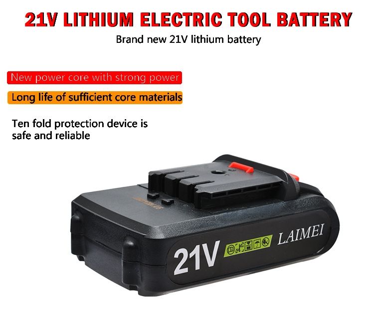 Batterie lithium 21V pour perceuse électrique visseuse sans fil Li-ion polyvalent pour bricolage charge rapide fiable