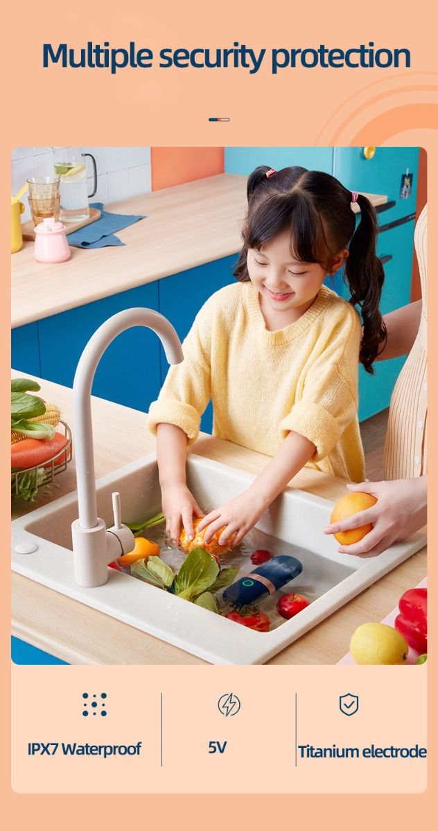 Donlim désinfectant légumes lave-vaisselle portable rechargeable sécurité alimentaire design intuitif