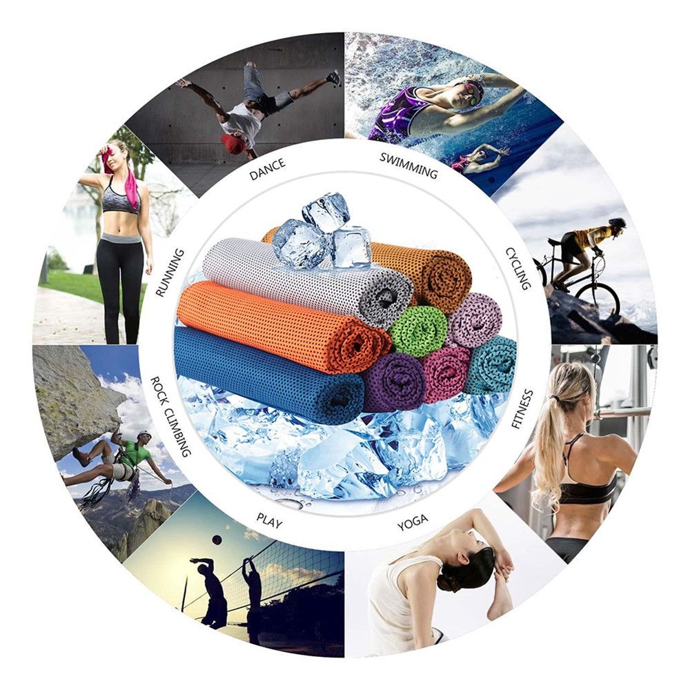 Serviette froide glacée de sport à séchage rapide et écologique pour athlètes avec technologie de refroidissement par évaporation