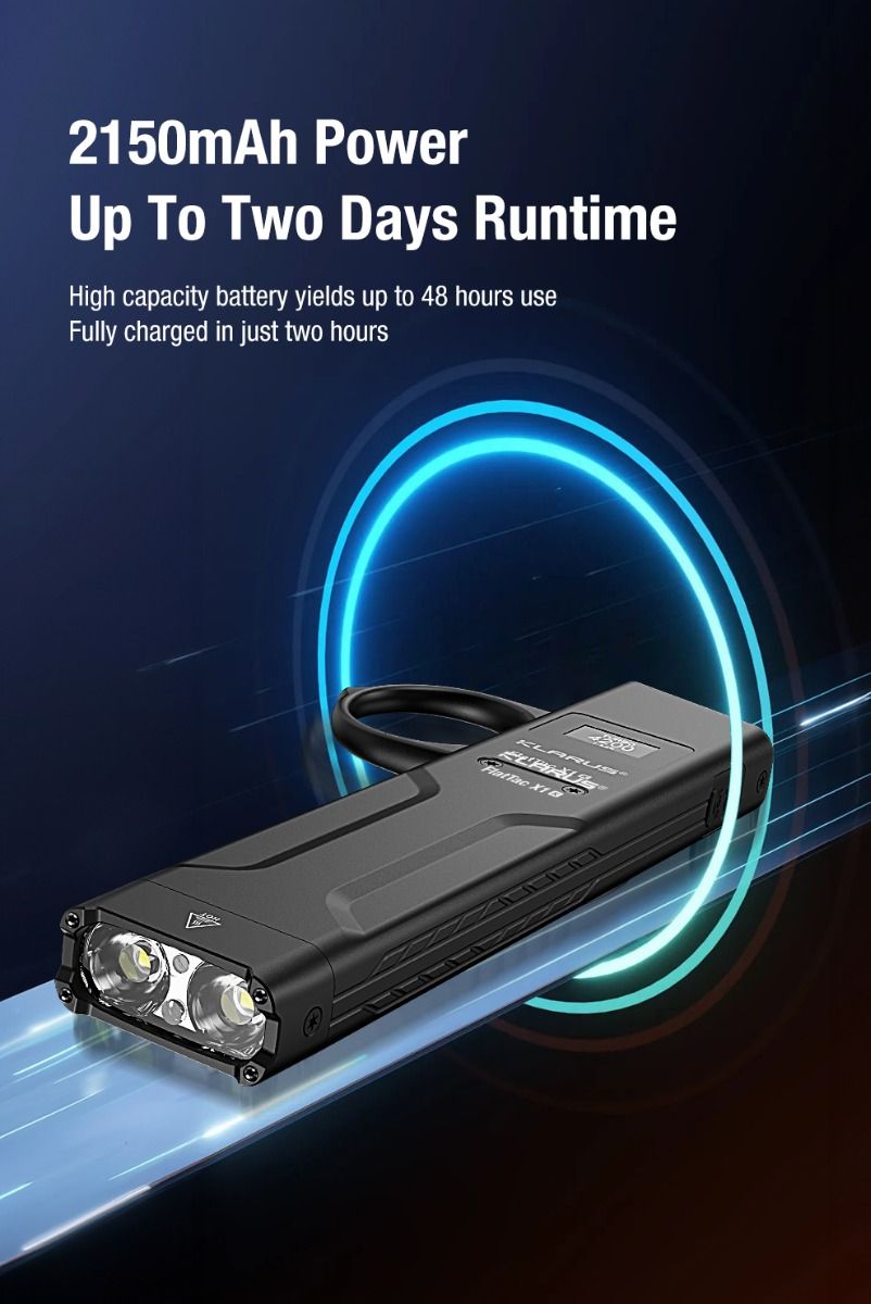 Klarus X1 Lampe torche tactique EDC ultra-fin LED Luminus SST-70 4200LM Lampe torche d'urgence extérieure