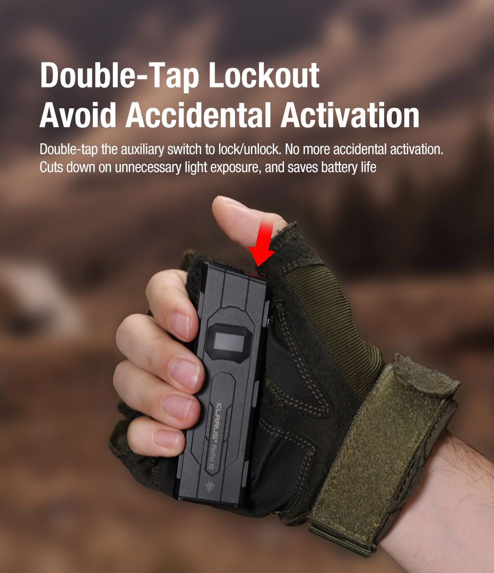 Klarus X2 Lampe Torche Tactique Ultra-Fine 3000 Lumens USB-C Rechargeable Compacte Puissante Sécurité