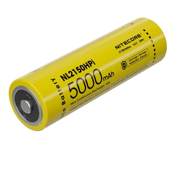 NITECORE NL2150HPi 5000mAh 21700 Batterie rechargeable Li-ion Haute Performance pour lampe de poche et vape
