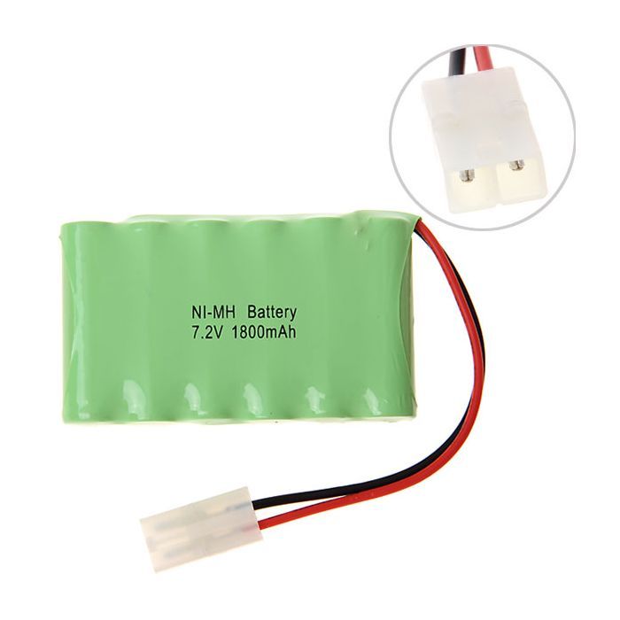Batterie Rechargeable Ni-MH 7.2V 1800mAh pour RC, 6 Piles AA Haute Capacité, Fiable & Écologique, Sans Effet Mémoire