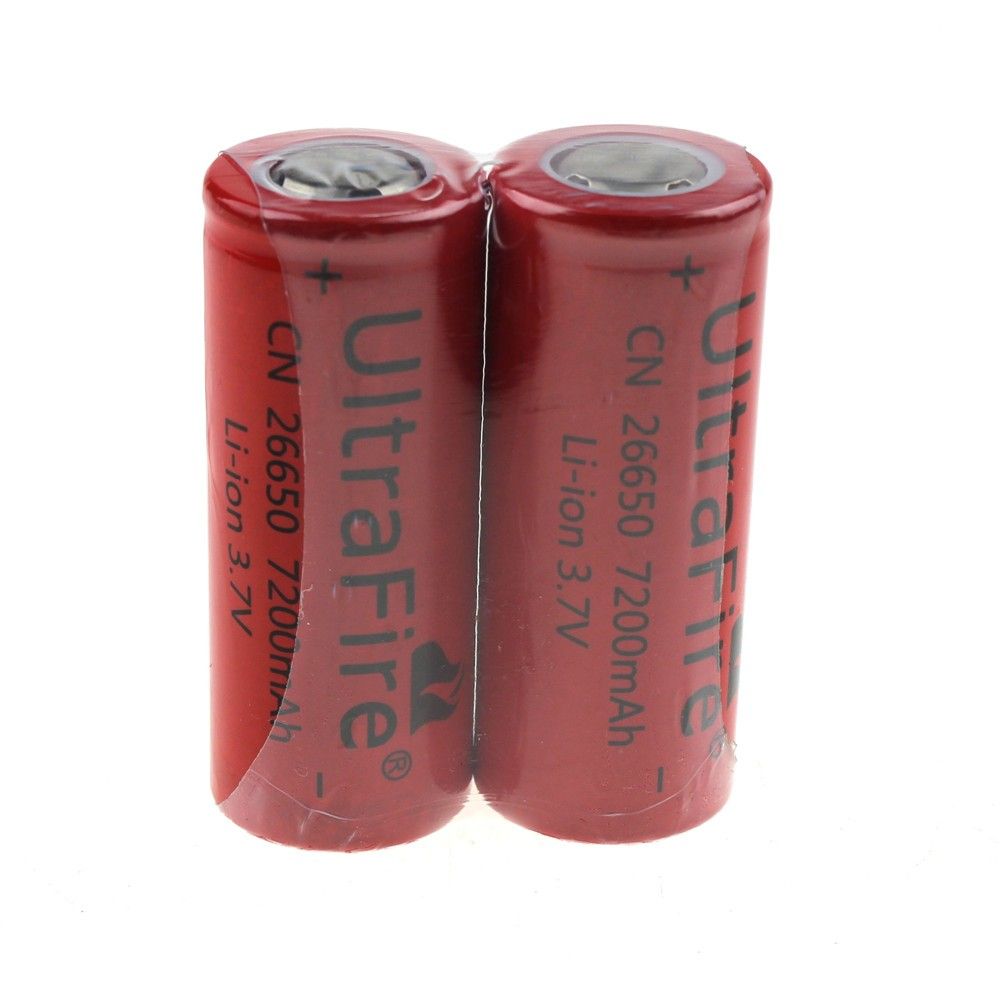Batterie UltraFire CN 26650 3.7V 7200mAh sans protection rechargeable haute capacité pour gadgets électroniques