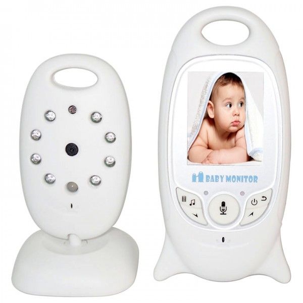 VB601 Moniteur bébé vidéo sans fil 2,4 GHz avec communication bidirectionnelle, vision nocturne et surveillance de la température.