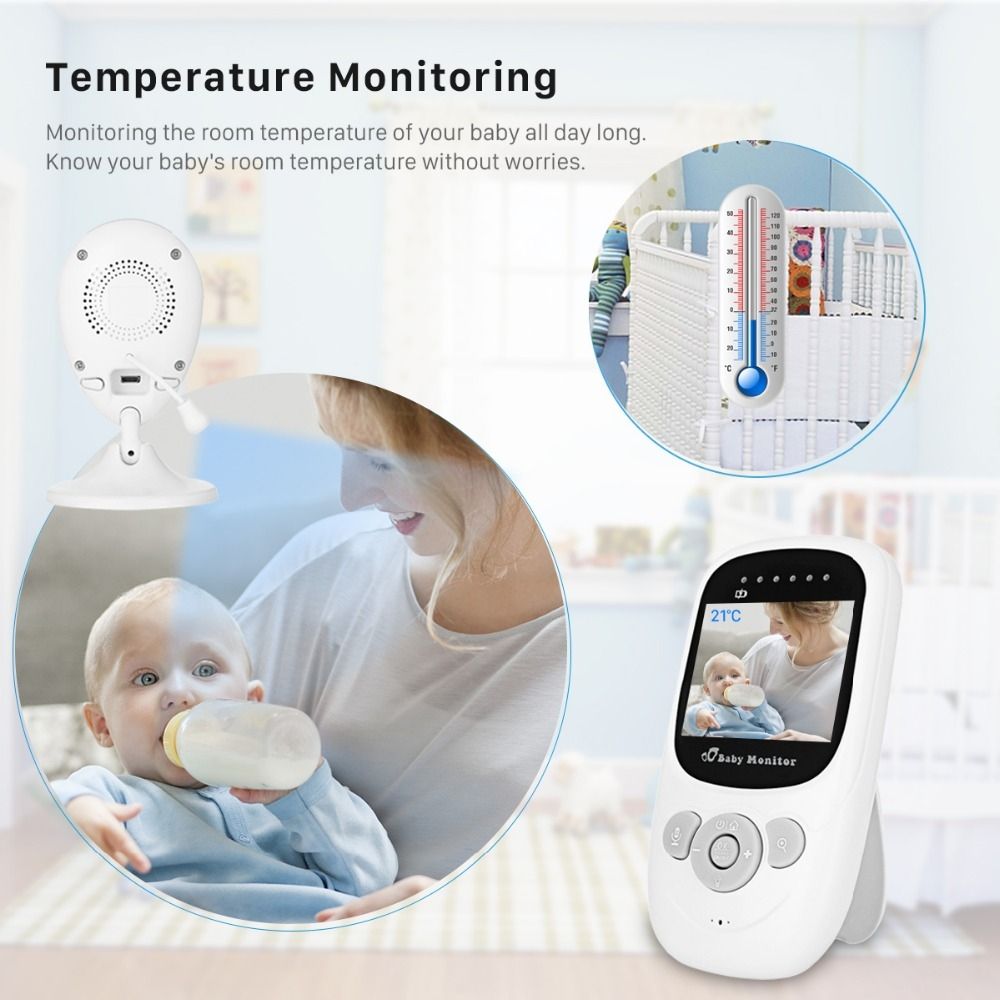 SP880 Moniteur bébé sans fil Écran LCD 2,4 pouces Vidéo haute définition Audio bidirectionnel Vision nocturne pour soins de bébé