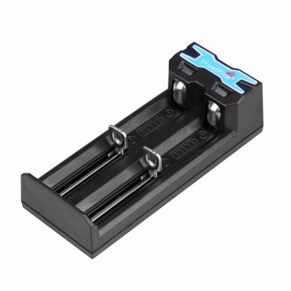 TrustFire TR-016 Chargeur de batterie Micro USB compact à double fente avec identification intelligente et caractéristiques de sécurité