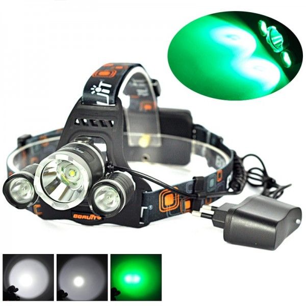Boruit RJ-3000 Phare LED lumière blanche T6 équipement aventure design durable lampe frontale légère légère