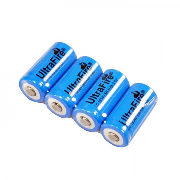 UltraFire LC 16340 880mAh 3.7V Batterie Rechargeable Alimentation Compacte et Écologique pour Lampes de Poche et Appareils Photo