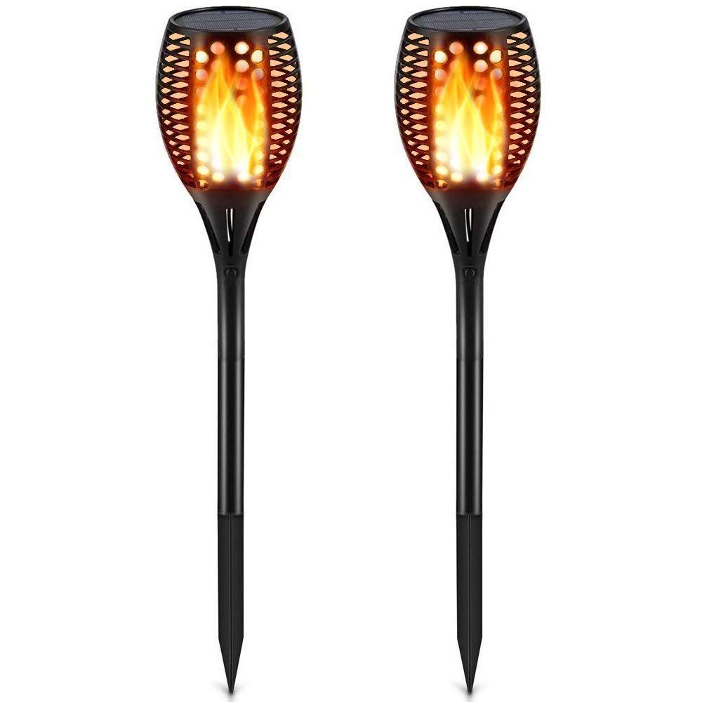 Torches solaires améliorées lumières à flamme vacillante pour éclairage extérieur et décoration de paysage