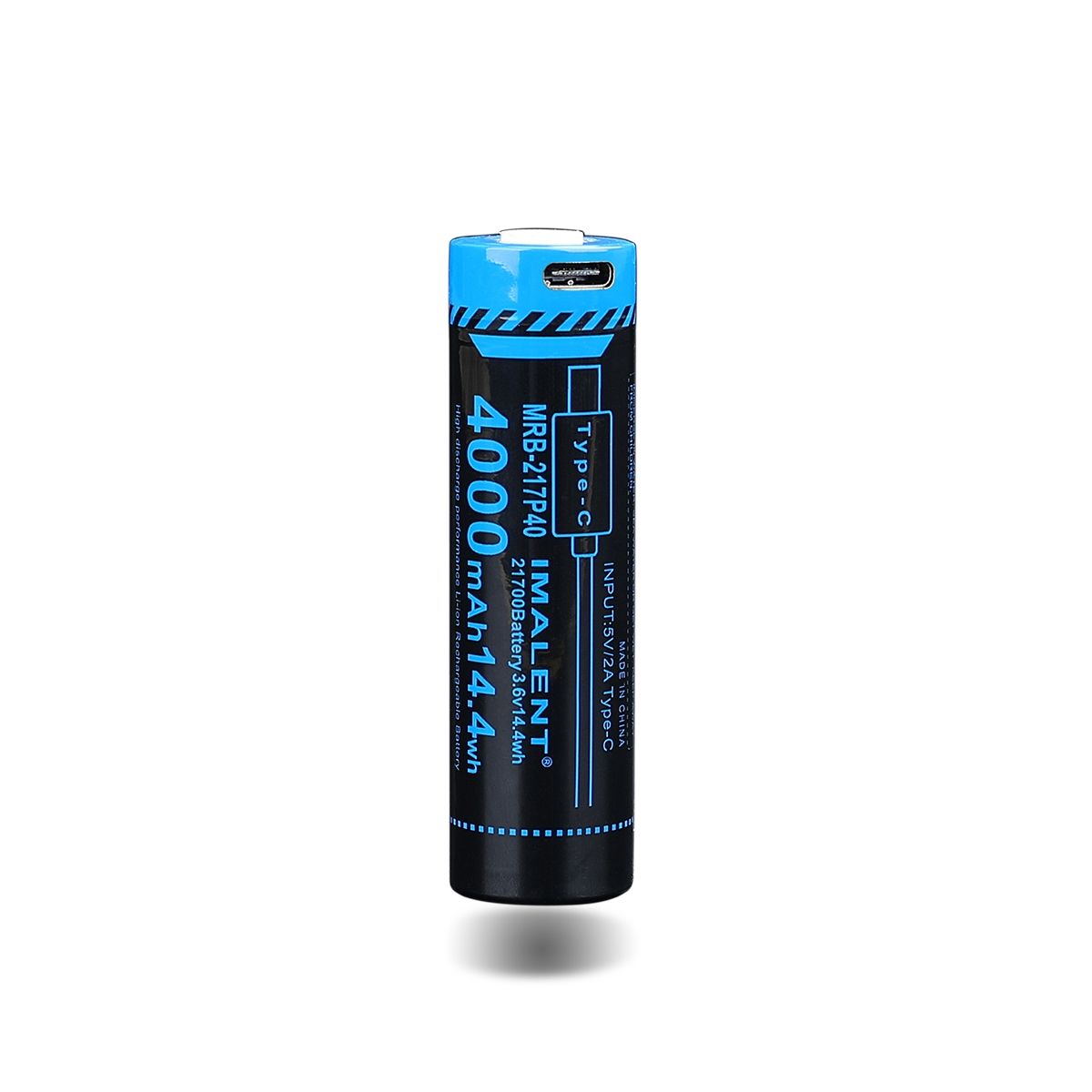 IMALENT MRB-217P40 Batterie 21700 4000mAh Type-C Rechargeable Haute Capacité pour Lampes de poche et Gadgets