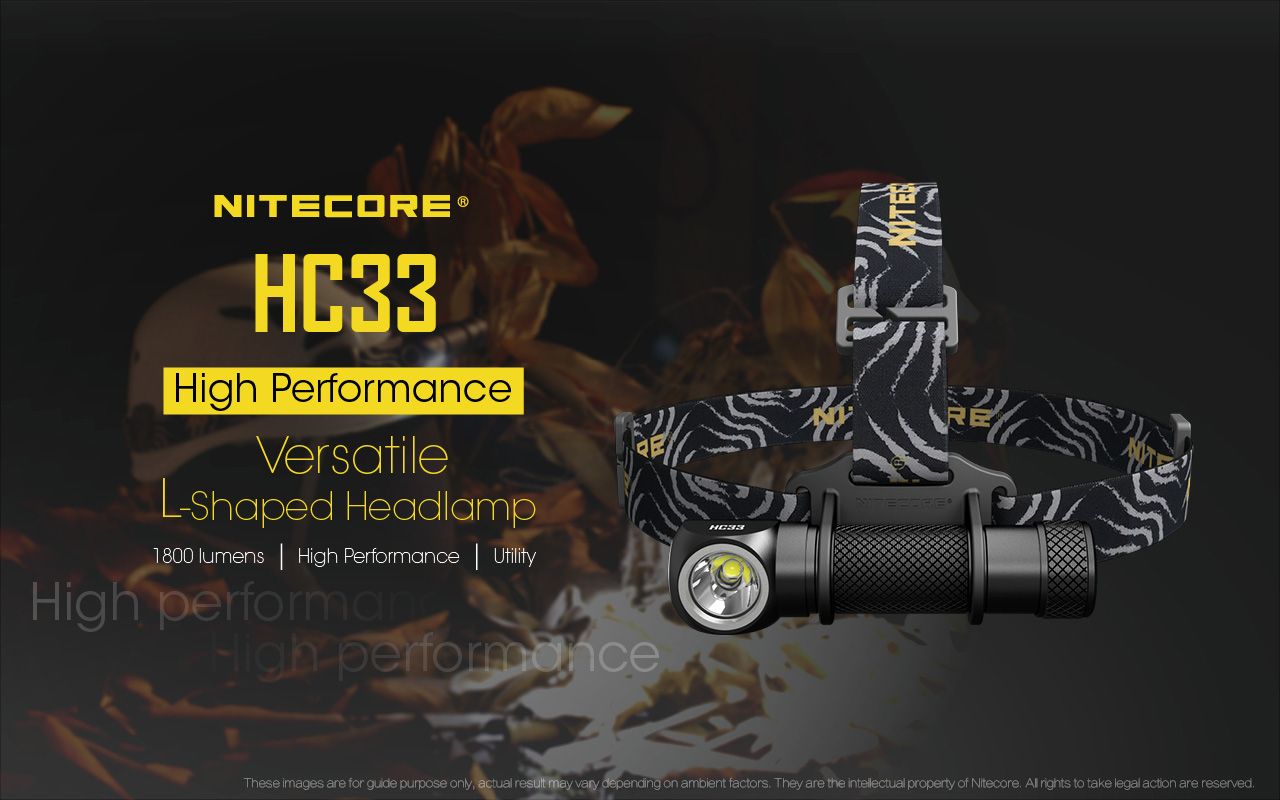 Nitecore HC33 XHP35 Lampe Frontale LED 1800 Lumens Éclairage Extérieur Durable et Puissante pour Aventures